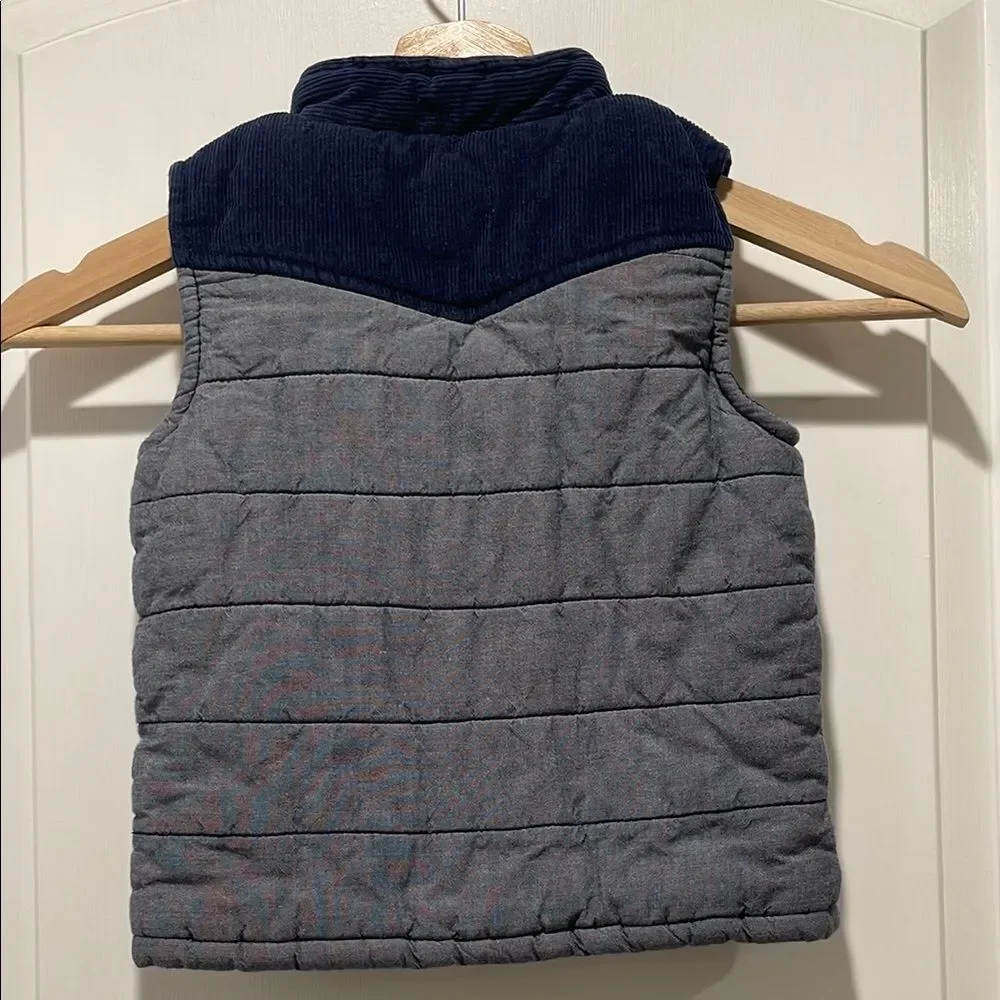 Oshkosh blue Quilted Vest with Navy Accents size 3T